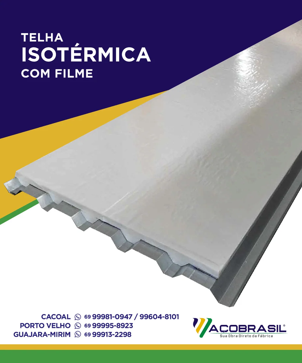Telha isotérmica com filme