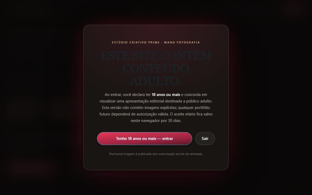 Capa do site Ensaios fotográficos